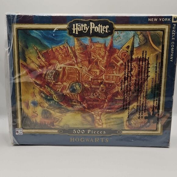 2017 Harry Potter Hogwarts 500 Pc New York Puzzle Company Jigsaw School SEALED - Picture 1 of 8